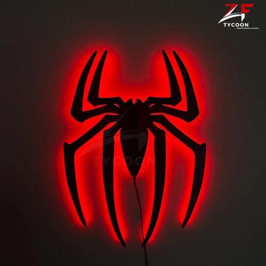 Black Spider Logo LED Light Up Wall Decoration - MINDSTONE
