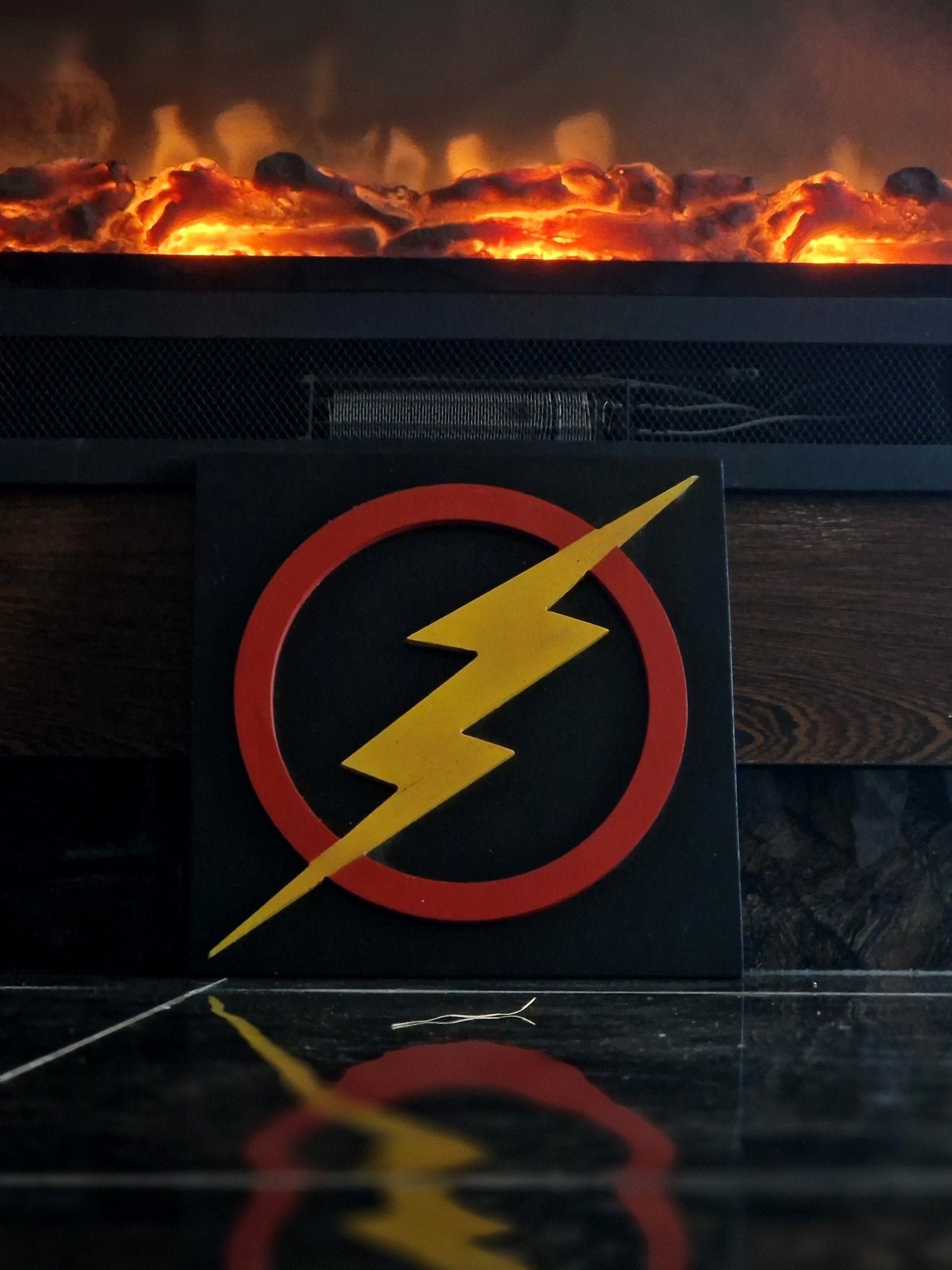 DC LEAUGE - 3D FRAME IN WOODEN ART (IRON - MAN , BAT - MAN , FLASH 30 % OFF) - MINDSTONE