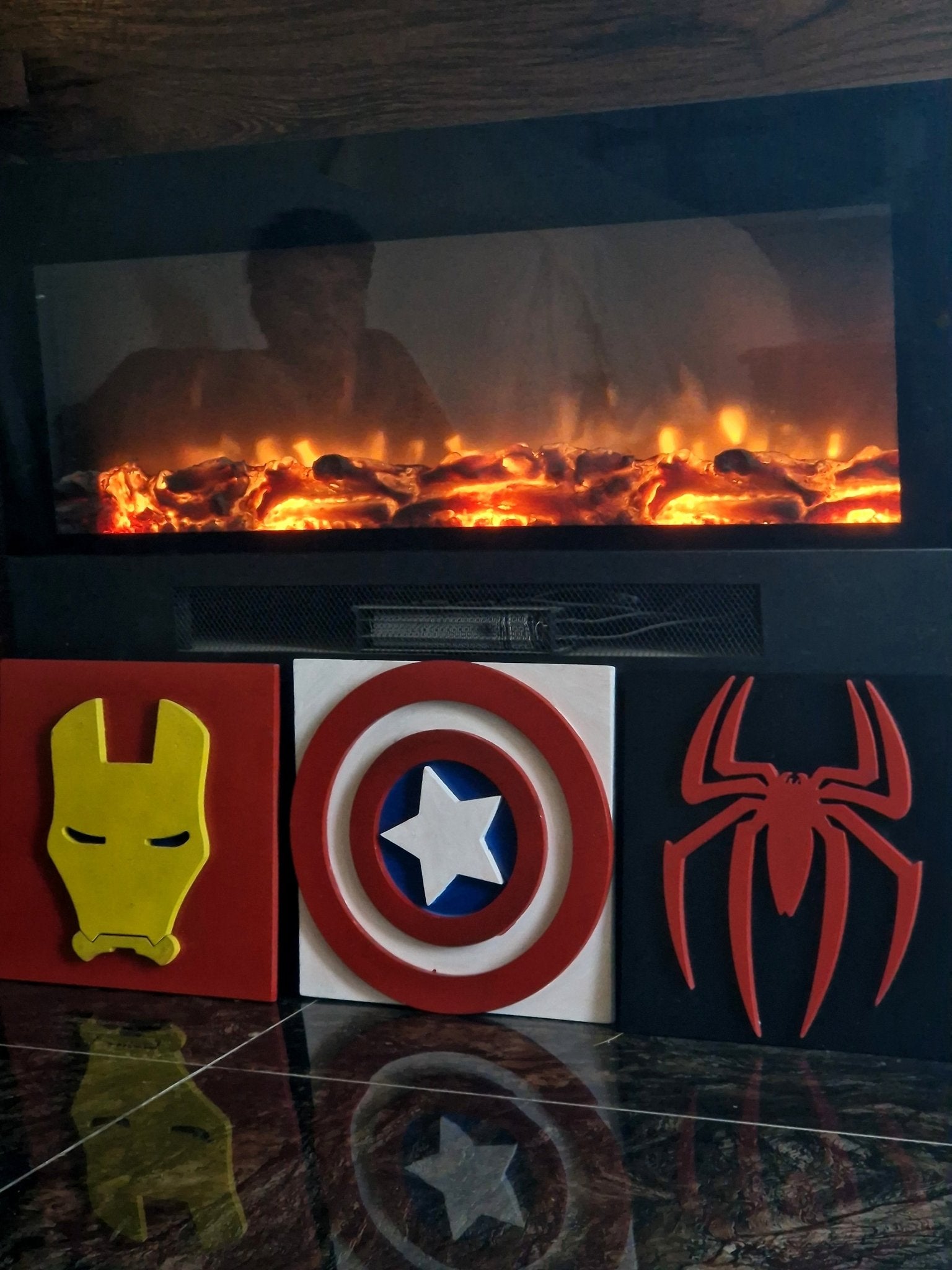 MARVEL 3D FRAME IN WOODEN ART (IRON - MAN , CAPTAN AMERICA , SPIDER - MAN 30% OFF) - MINDSTONE