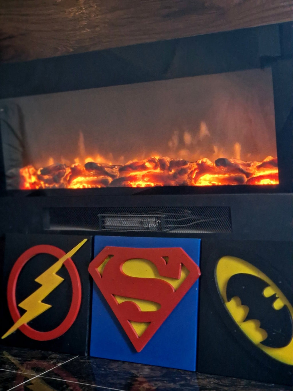 DC LEAUGE - 3D FRAME IN WOODEN ART (IRON - MAN , BAT - MAN , FLASH 30 % OFF) - MINDSTONE