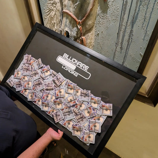 BILLIONAIRE Dollars Stacked 3D Frame [ 3ftx2ft ] - USD (20 % OFF) - MINDSTONE