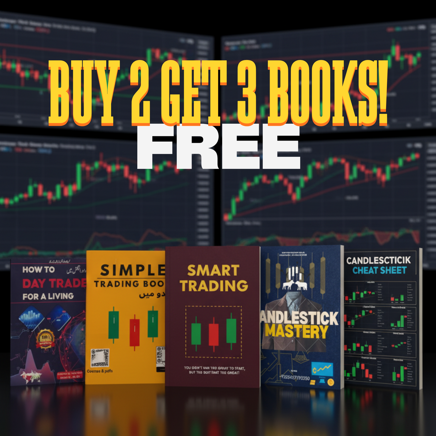 [4 BOOKS DEAL!] Simple Trading + Day Trading + Smart Trading + Candlestick Mastery + CandleStick Sheet