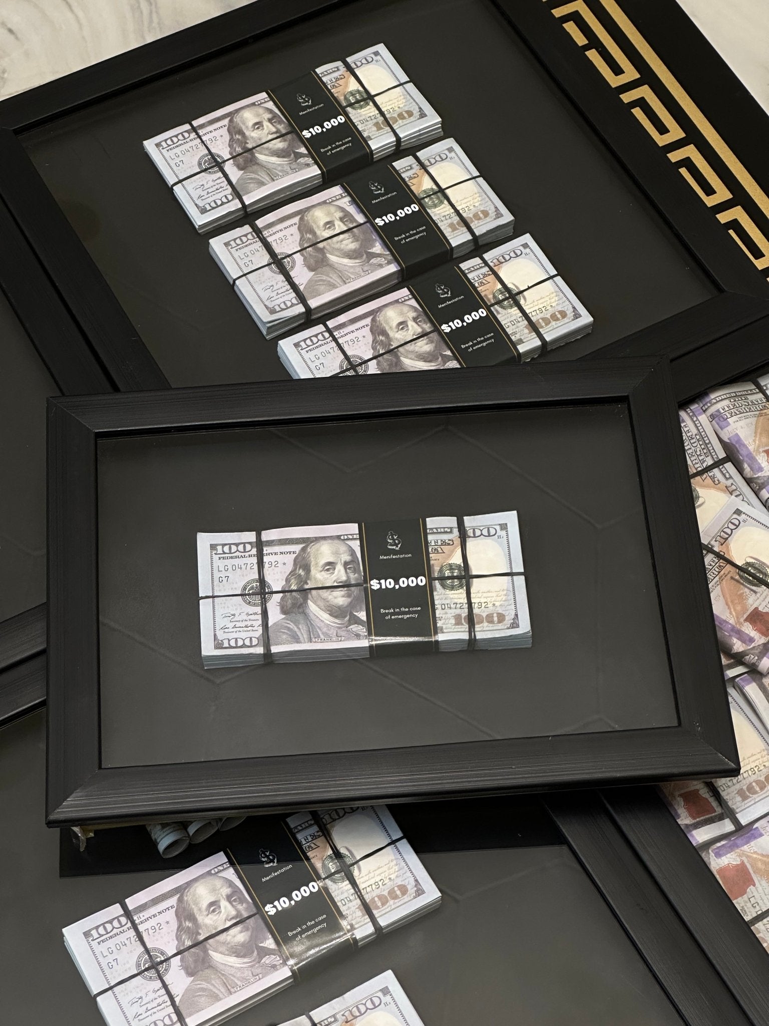 100 Dollar 3D Stacked Frame - USD (30% off) - MINDSTONE