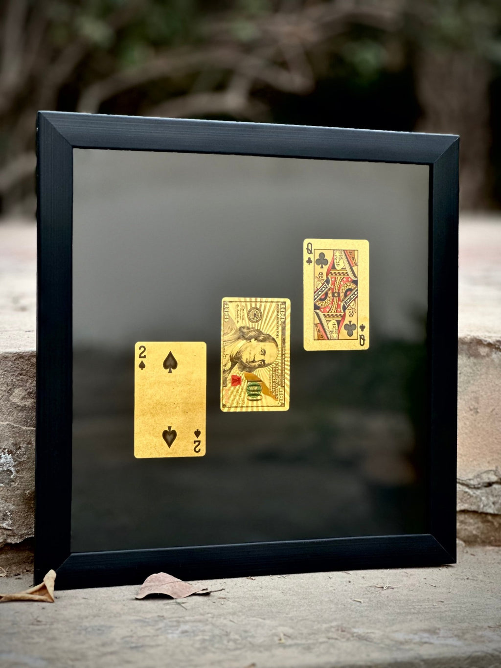 Gold Cards 3D Stacked Frame - USD (30 % OFF) - MINDSTONE